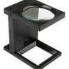 Lupa Conta-fios 10x Metal/Escala/ Bolsa Em Couro/Led
