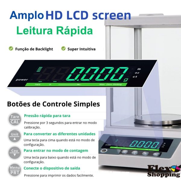 Balança Analítica Alta Precisão 0,001g - Imagem 5